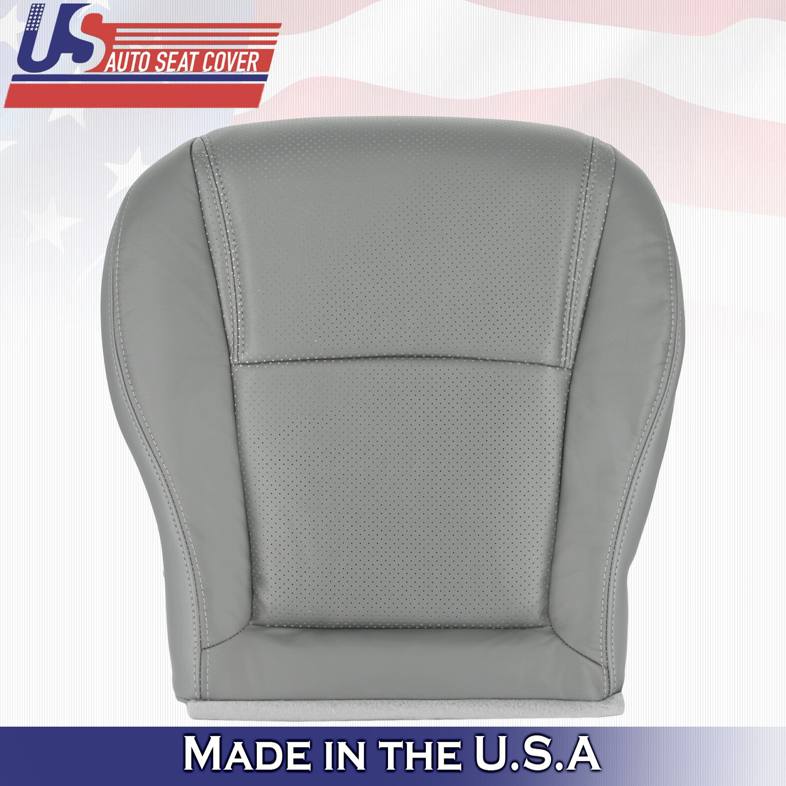 2004 For Honda Pilot Driver & Passenger 2x Bottom Perforated Leather Covers Gray