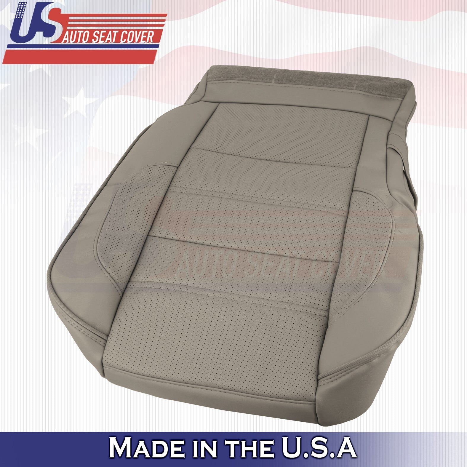 2015 to 2019 For GMC Yukon Denali 2nd Row Driver Bottom Leather Seat Cover Tan