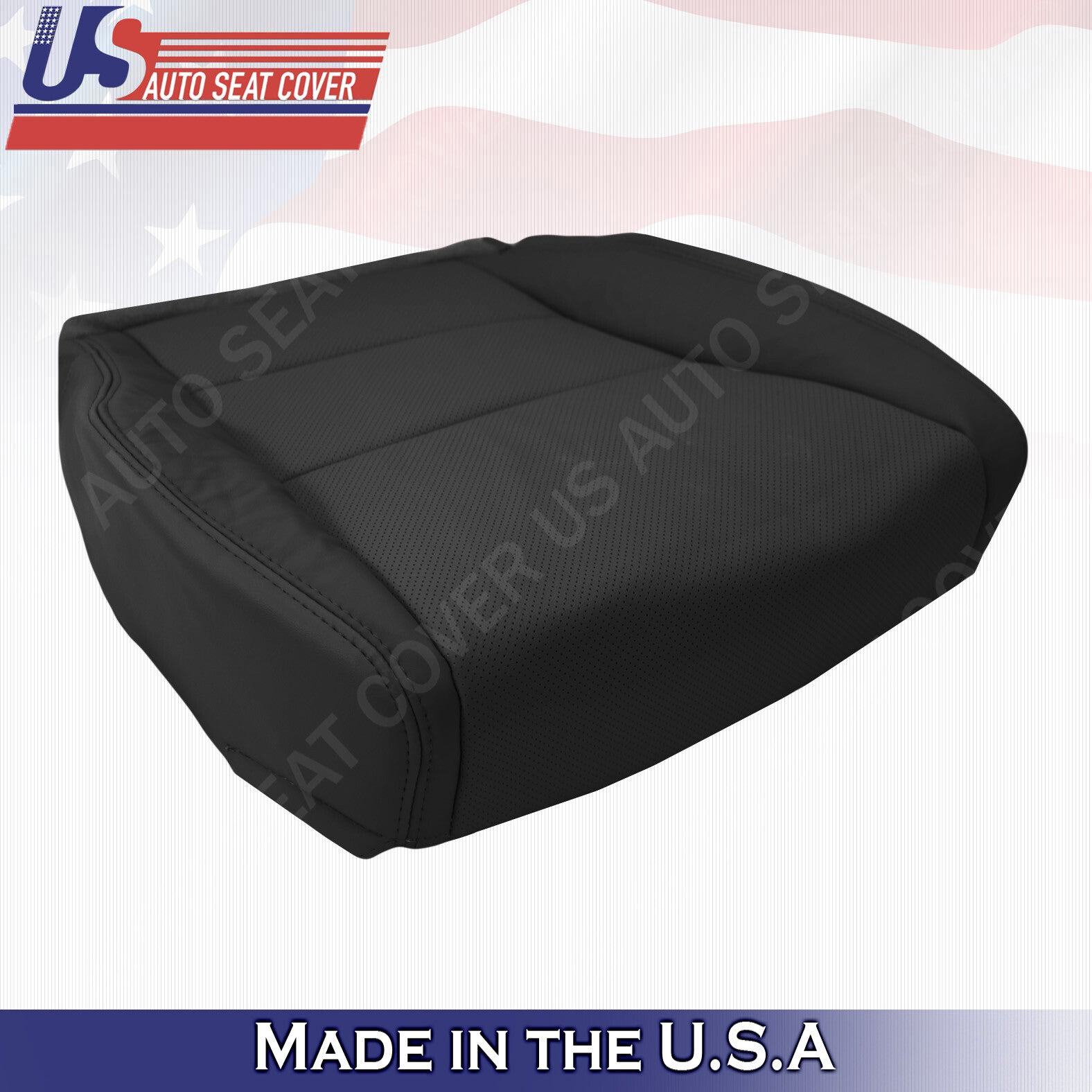 Fits 2007- 2012 Acura RDX DRIVER Bottom PERFORATED LEATHER Seat Cover in BLACK