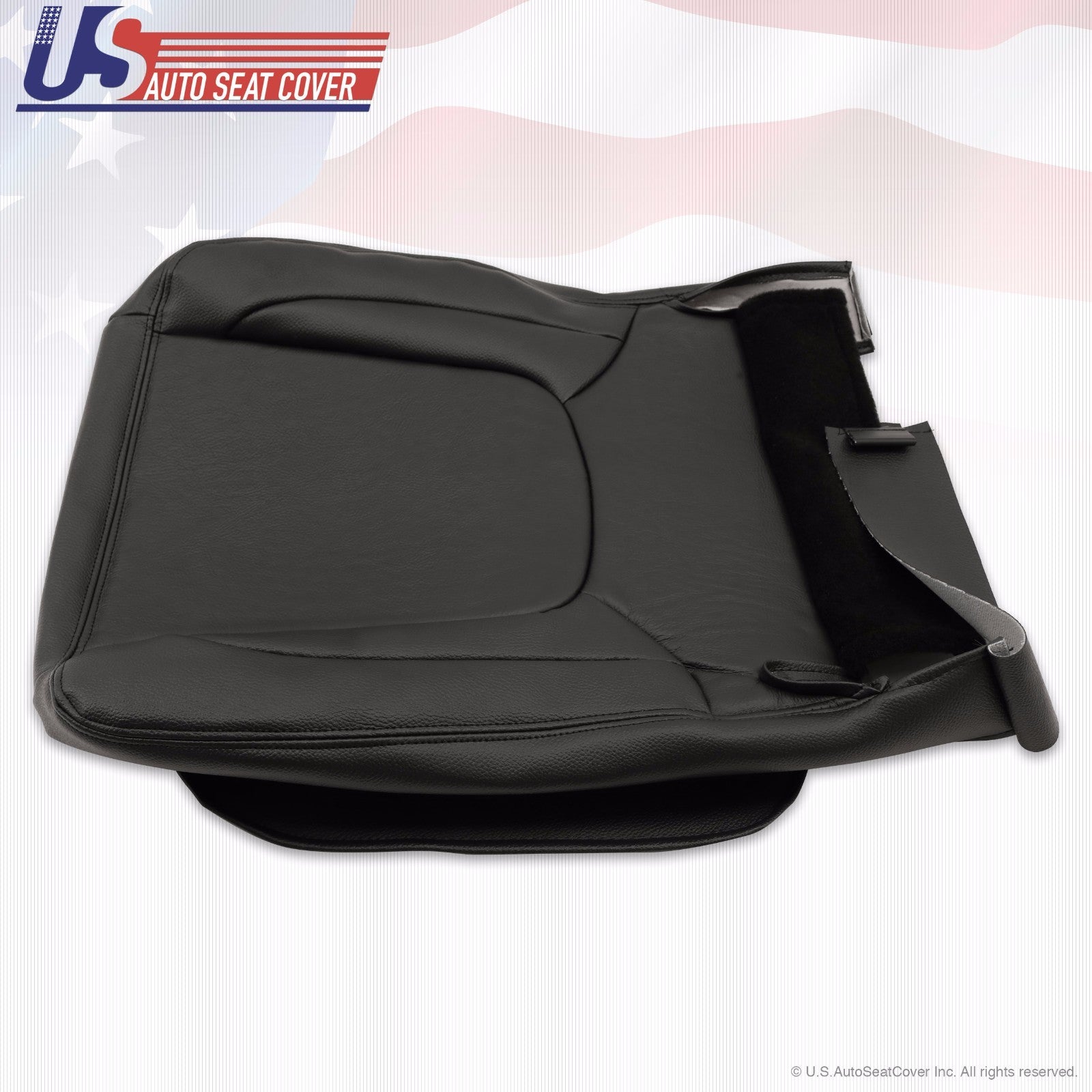 2004 2005 For Dodge Ram Laramie Driver Side Bottom Leather Seat Cover Dark Gray