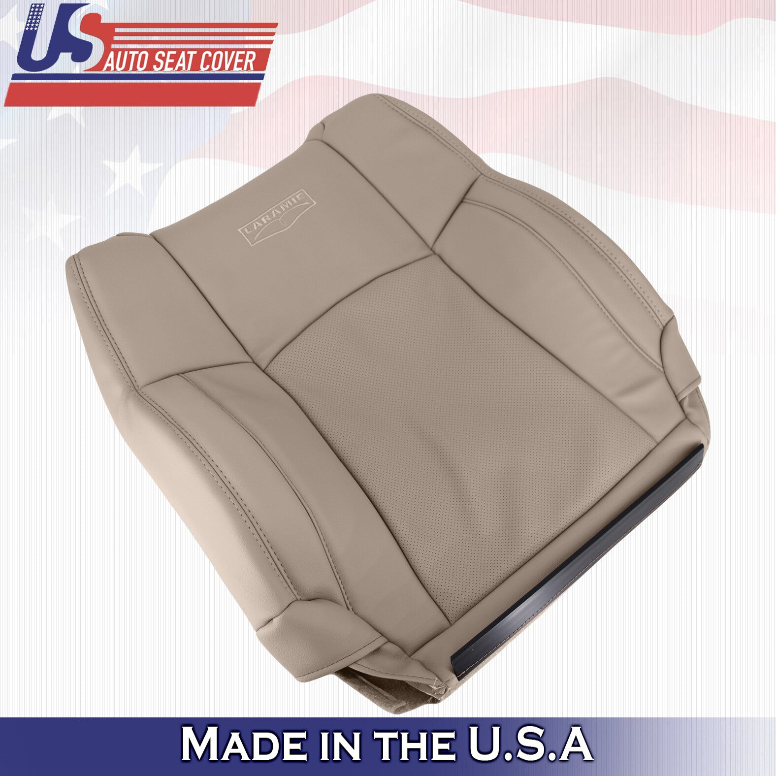 2009 2010 2011 2012 For Dodge Ram Laramie Driver Side Top Leather Cover Tan