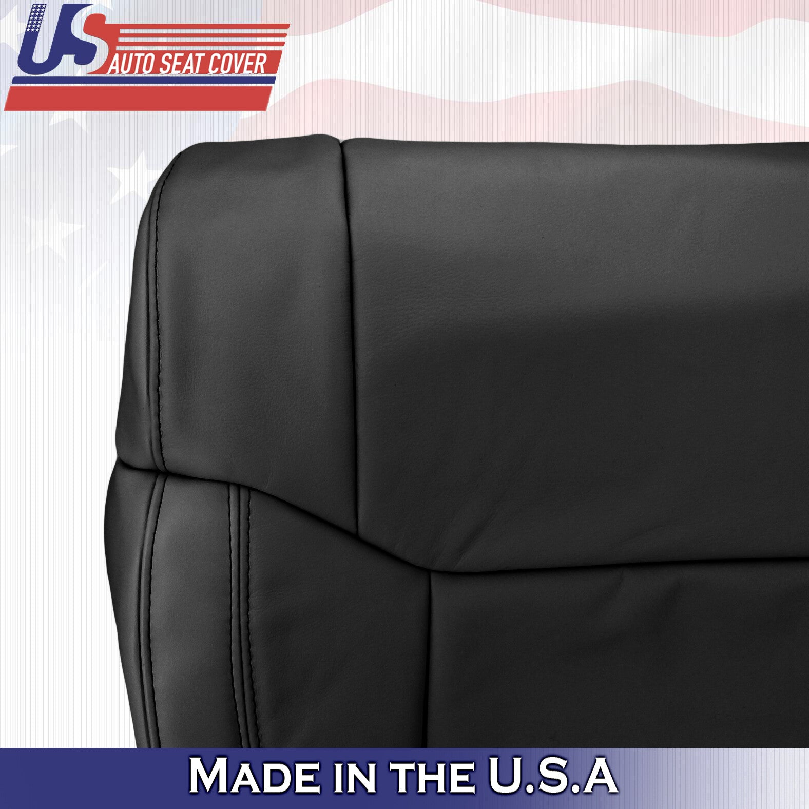Fits 2014 to 2020 Toyota Tundra Front Passenger Bottom Leather Seat Cover Black