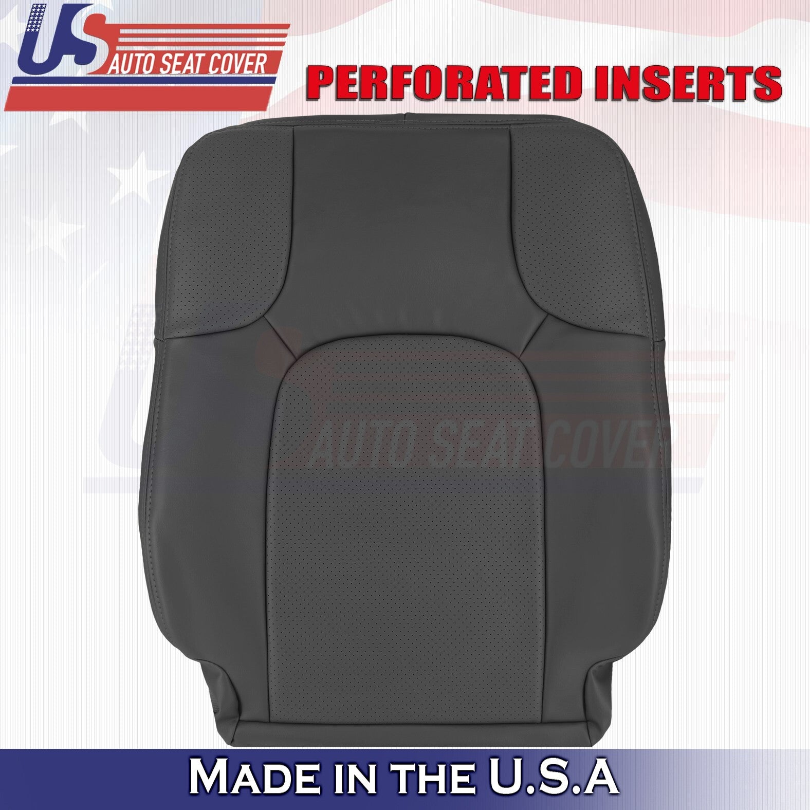 2005 to 2021 For Nissan Frontier Front Passenger Side Top Leather Seat Cover BLK