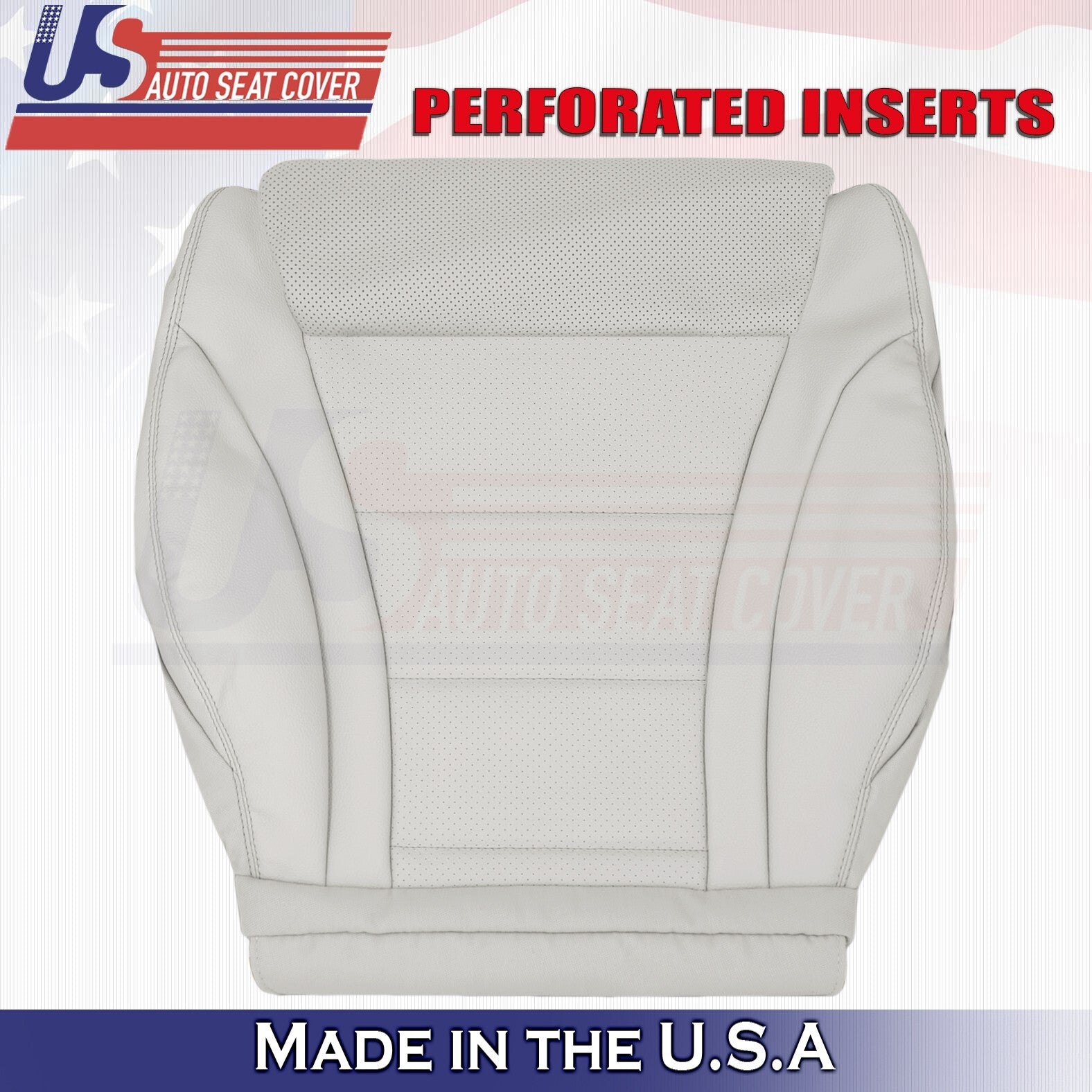 2015 to 2021 For Mercedes Benz C-Class Passenger Bottom Leather Seat Cover Gray