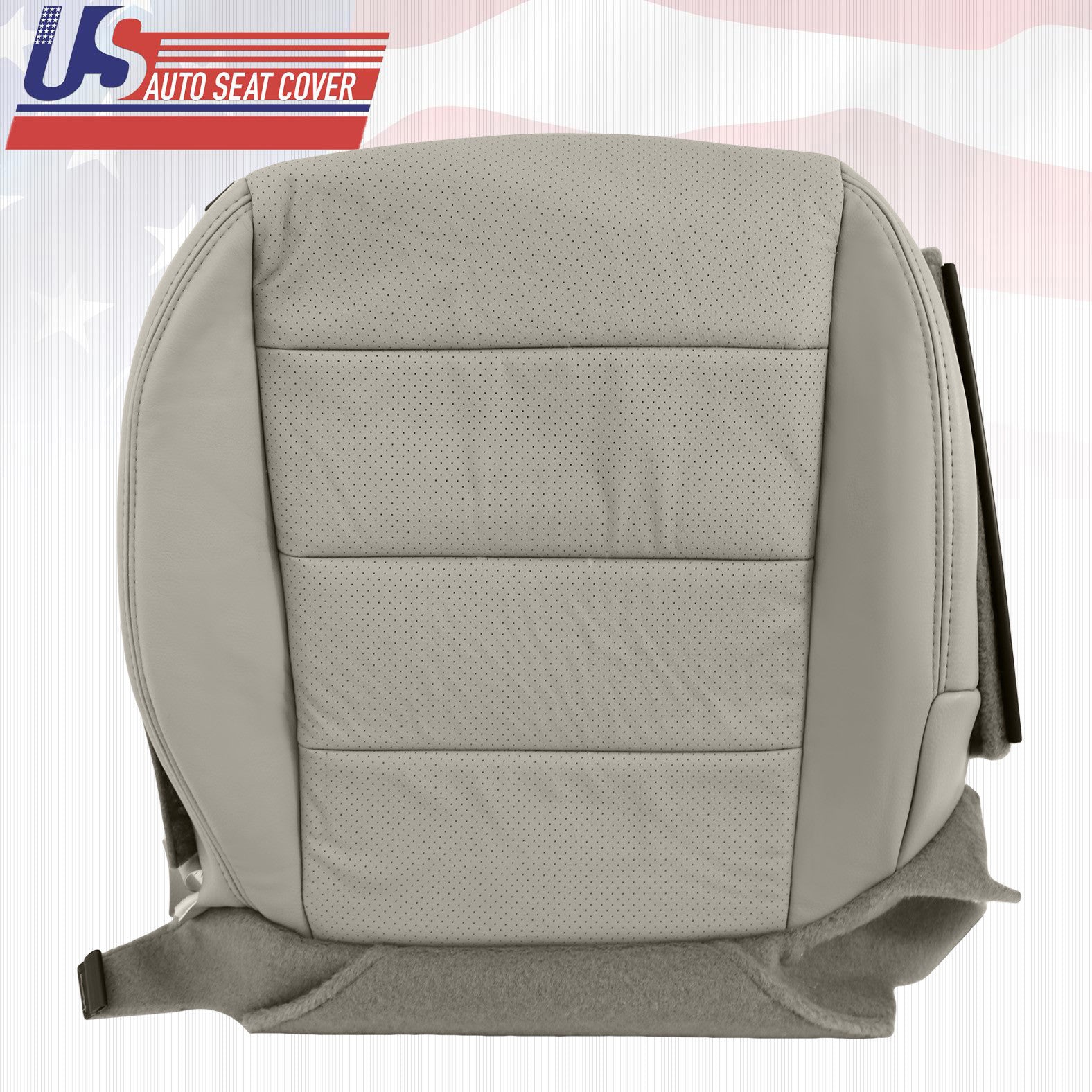 For 2007-08 ACURA TL TYPE S DRIVER BOTTOM PERFORATED LEATHER SEAT COVER IN GRAY