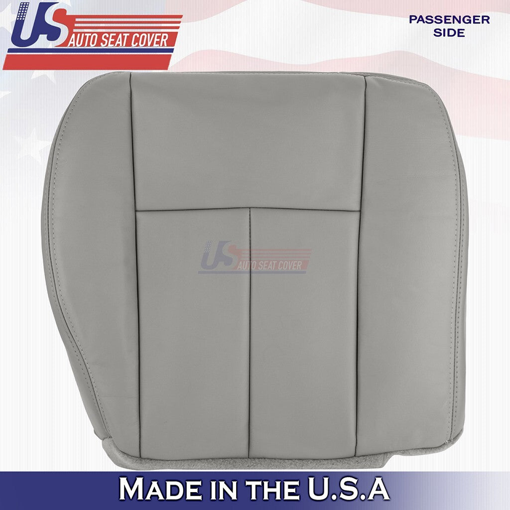 2005 to 2009 FITS GMC Envoy Driver & Passenger Bottoms Leather Cover Light Gray