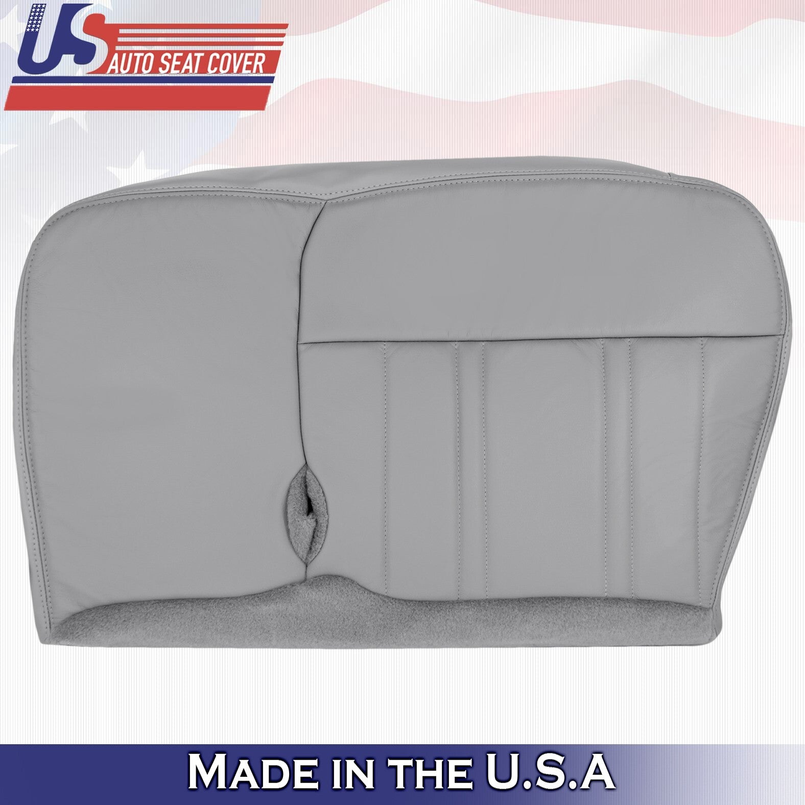 1997 For Ford F150 Lariat XLT Front Passenger Bottom Leather Seat Covers Gray