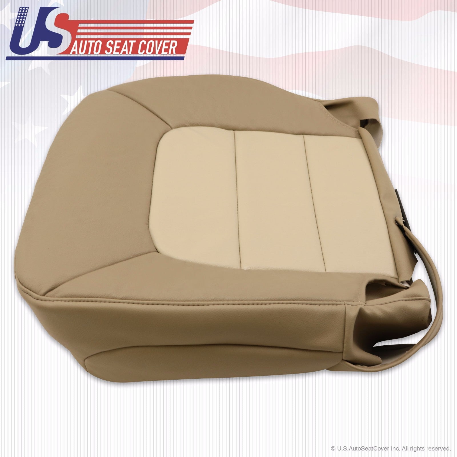 2003 2004 Expedition Eddie Bauer Passenger Bottom Leather Seat- Cover 2-Tone Tan