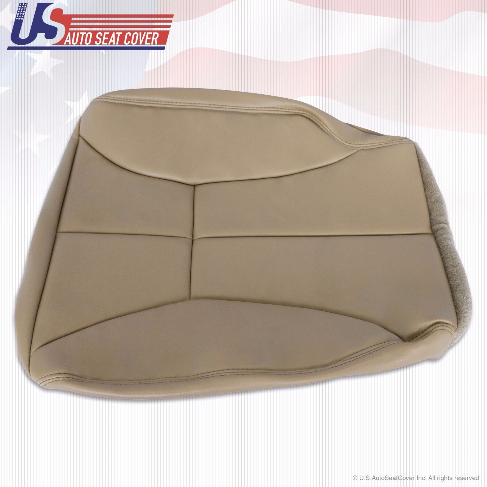 1998-2002 Fits Dodge Ram 1500 2500 3500 Passenger Bottom VINYL Seat Cover Tan