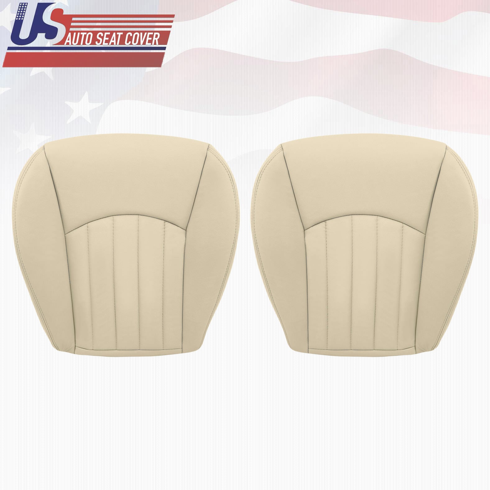 2002-2008 Jaguar X-Type Driver & Passenger Bottom (Vinyl) Seat Cover Light Tan