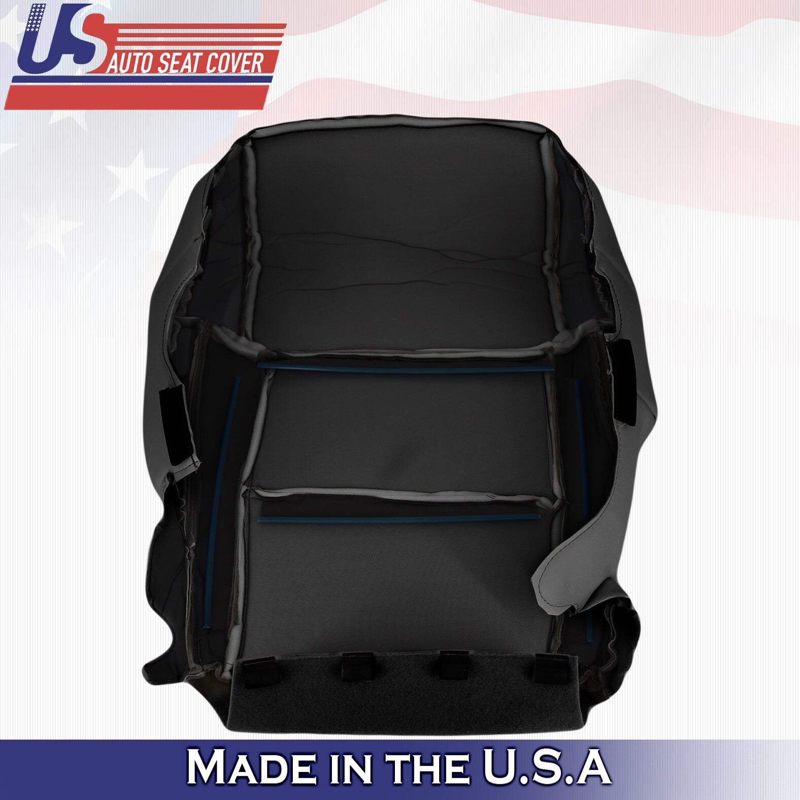 Fits 2014 to 2020 Toyota Tundra Front Passenger Bottom Leather Seat Cover Black