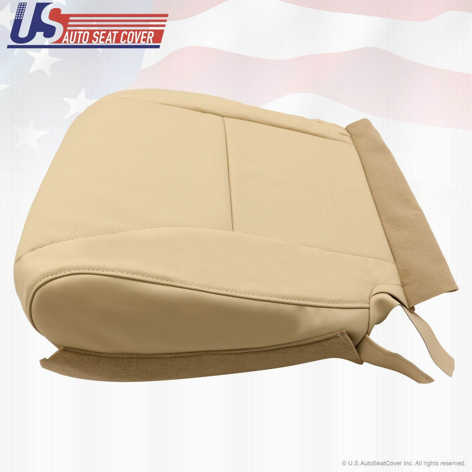 Driver & Passenger Front Set Leather Covers Tan 2010 to 2015 Fits Lexus RX350