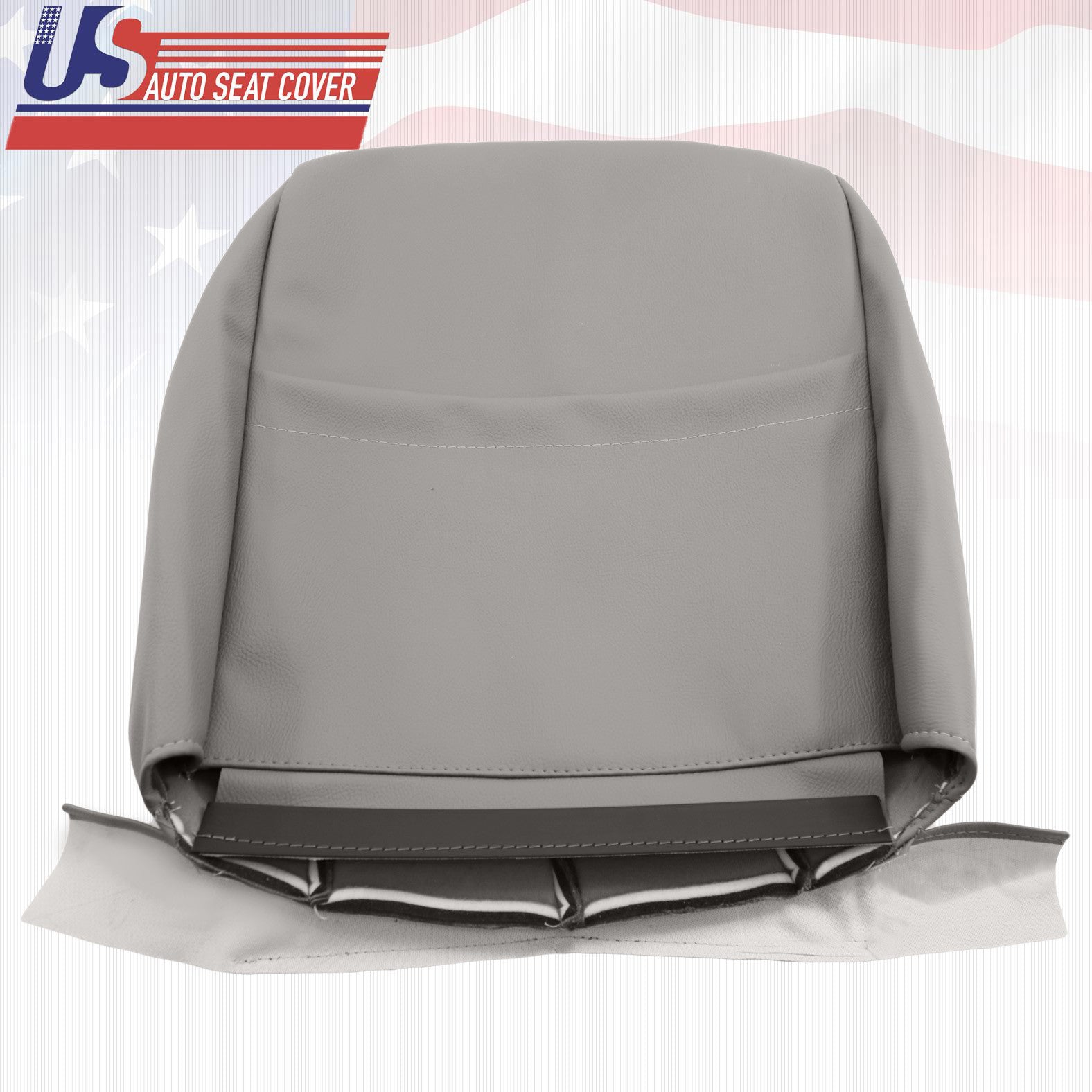 2000 For Jeep Grand Cherokee Laredo Driver Top Lean Back Leather Seat Cover Gray