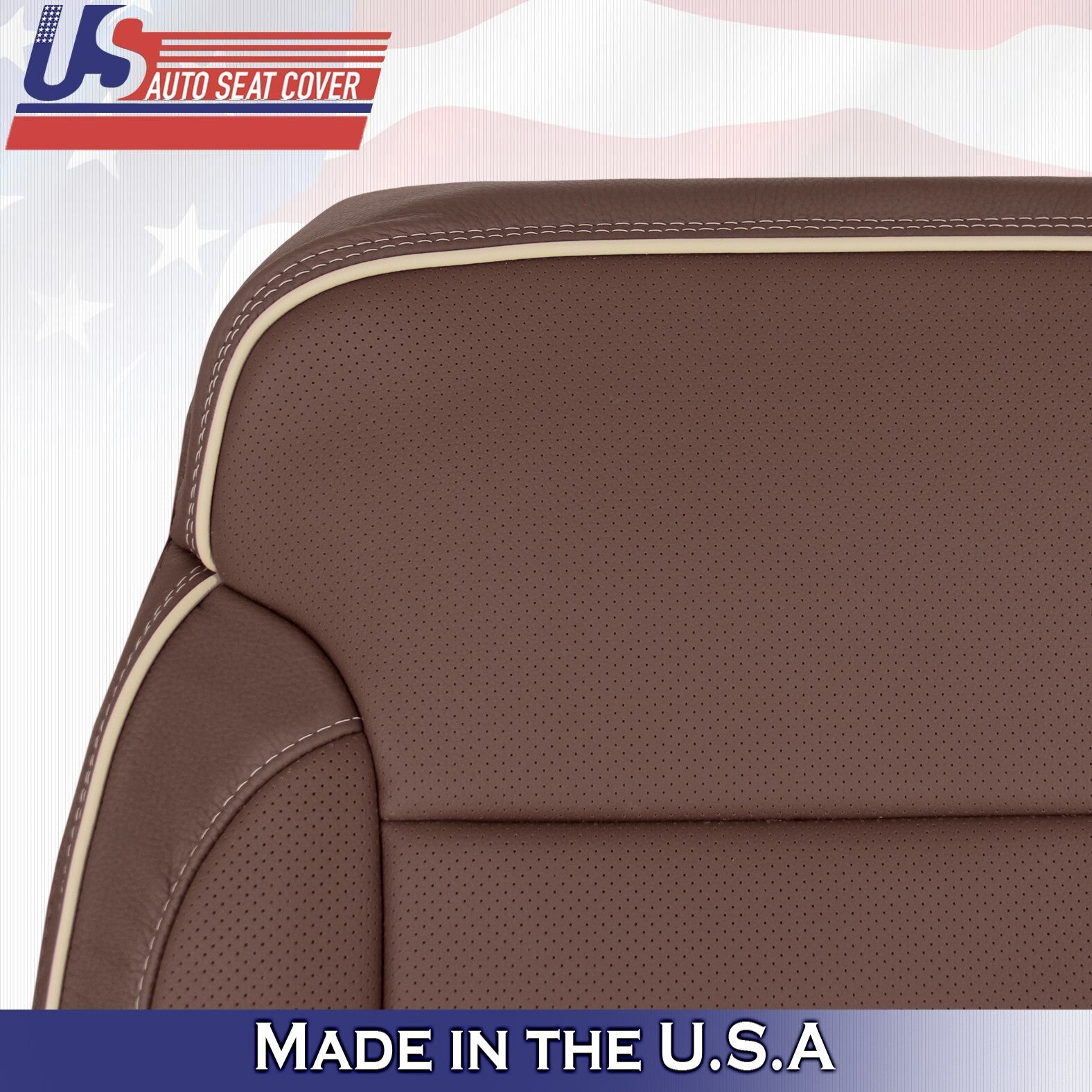 2019 For Chevy Silverado High Country Passenger Top Bottom Leather Covers Brown