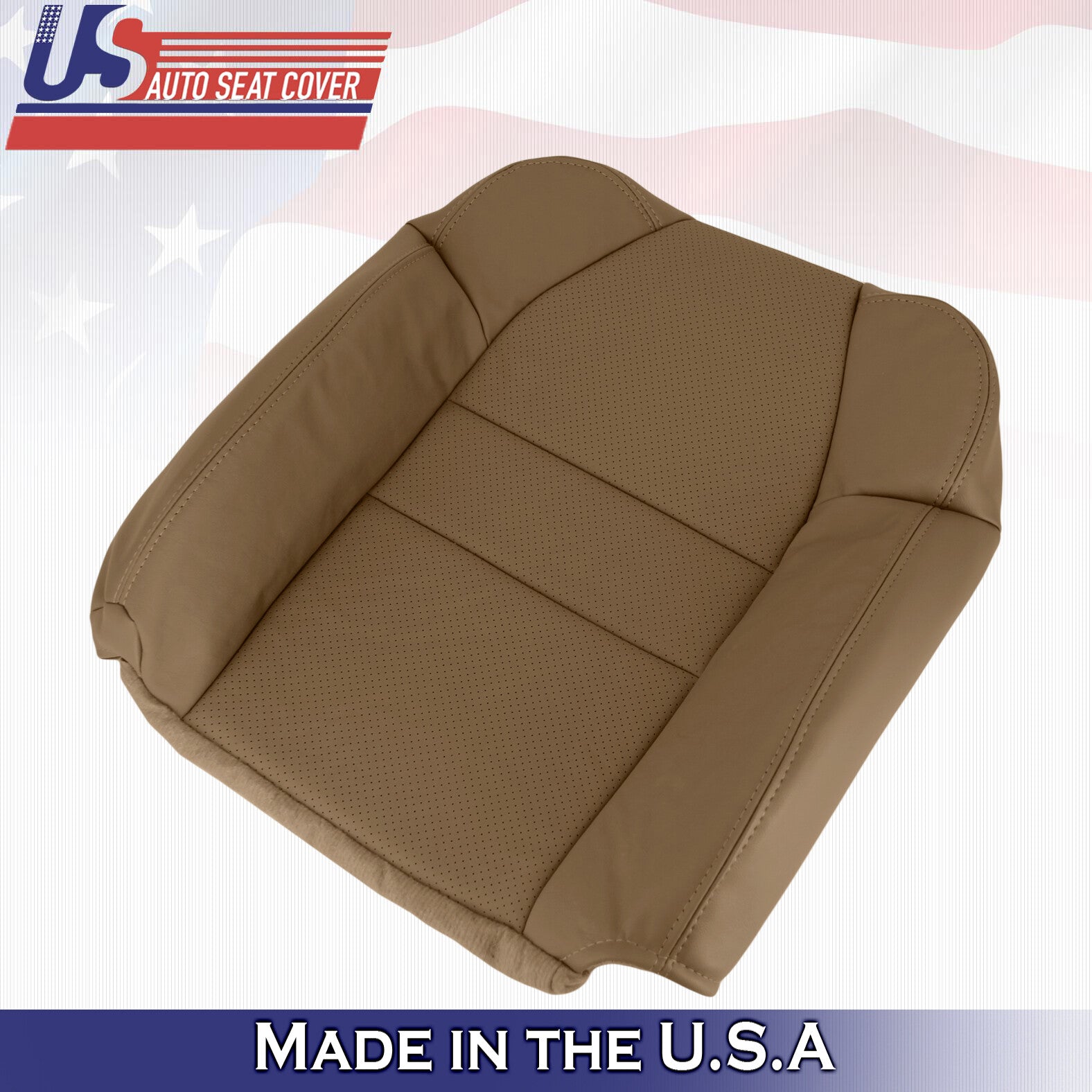 2004 For Acura MDX Passenger Top & Bottom Synthetic Leather Seat Covers Tan