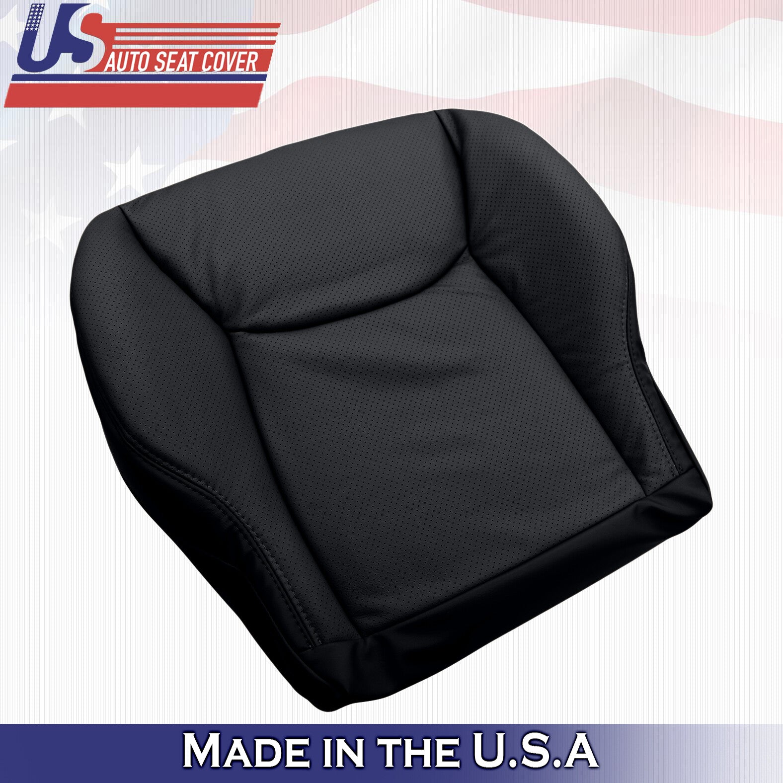 2000 to 2002 for Mercedes Benz S Class Driver Bottom Leather Seat Cover in Black