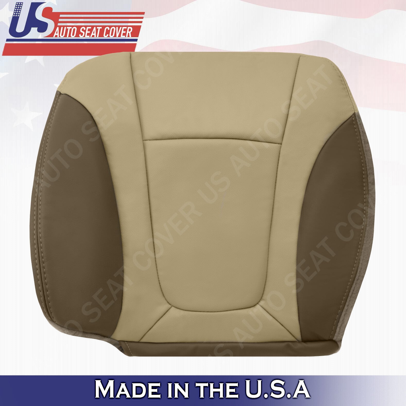 Fits 2003 2004 Chevy Trailblazer Driver & Passenger Bottom Vinyl Seat Cover Tan