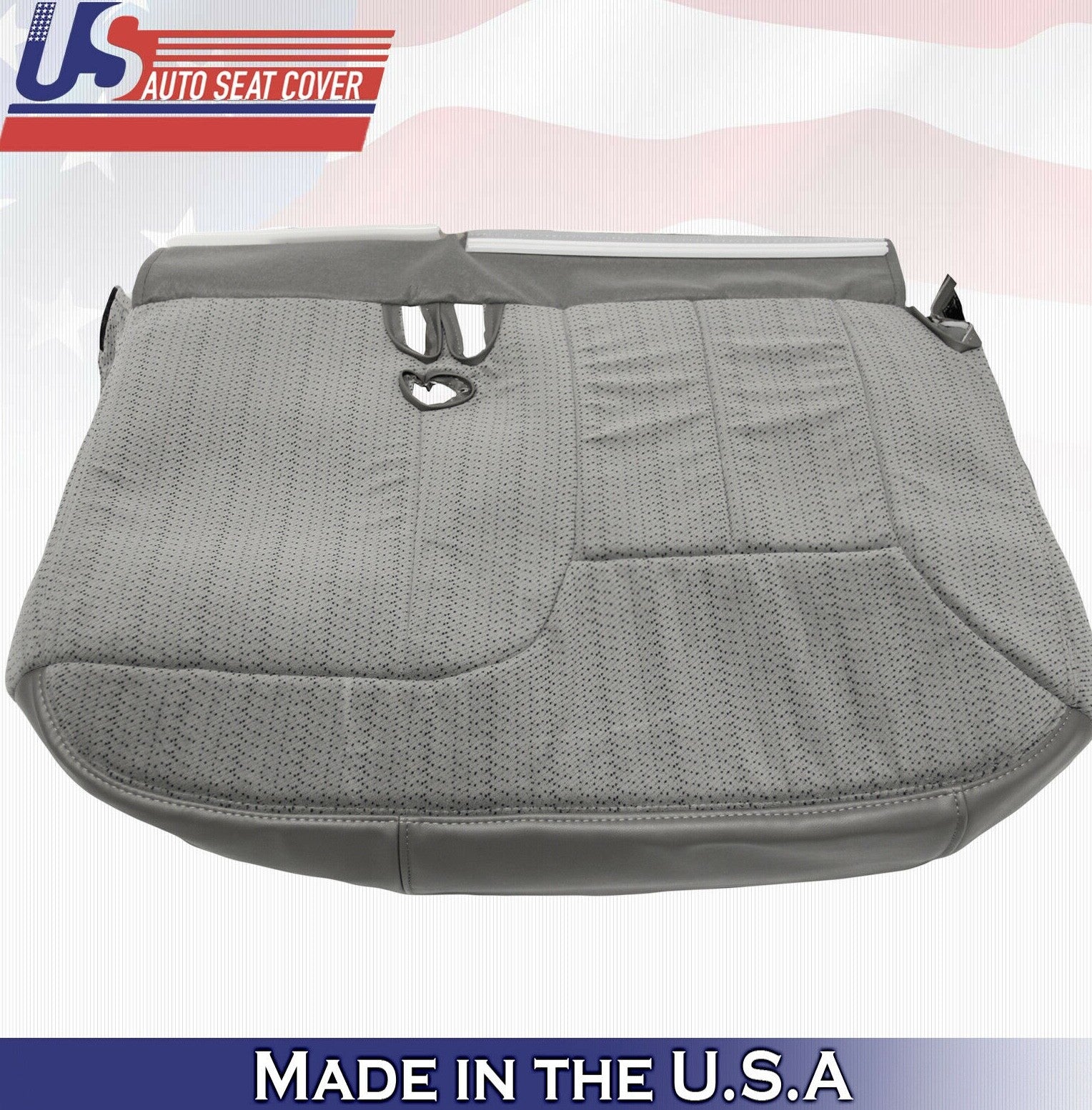 1995 to 1999 For Chevy Silverado Split Bench Bottom Cloth Seat Cover in Gray