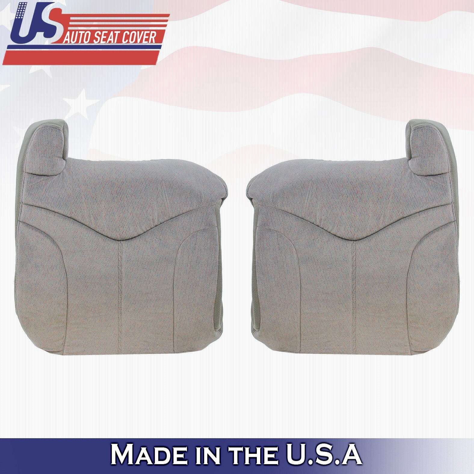 1999 2000 2001 2002 For GMC Yukon Driver & Passenger Side Tops Cloth Cover Gray