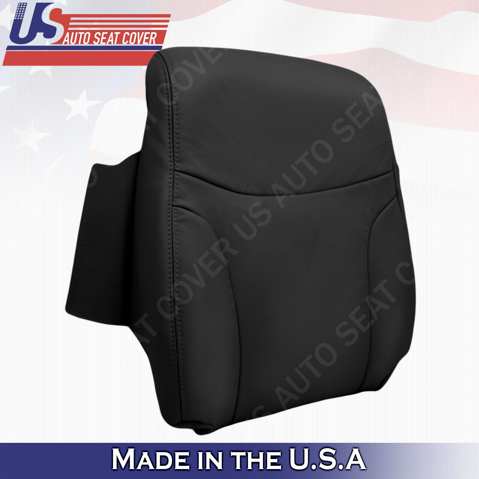 FOR 2002 to 2006 Lexus ES300 ES330 Front Set Top & Bottom Leather Cover BLACK