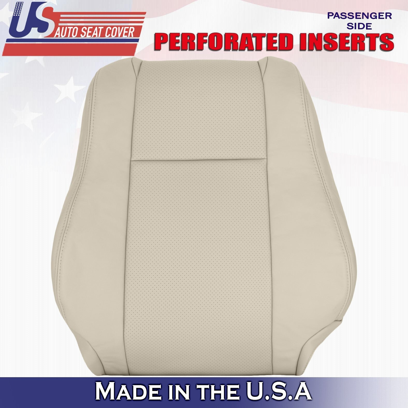 2004 to 2008 For Toyota Solara Driver Passenger Bottom & Top Leather Covers Tan