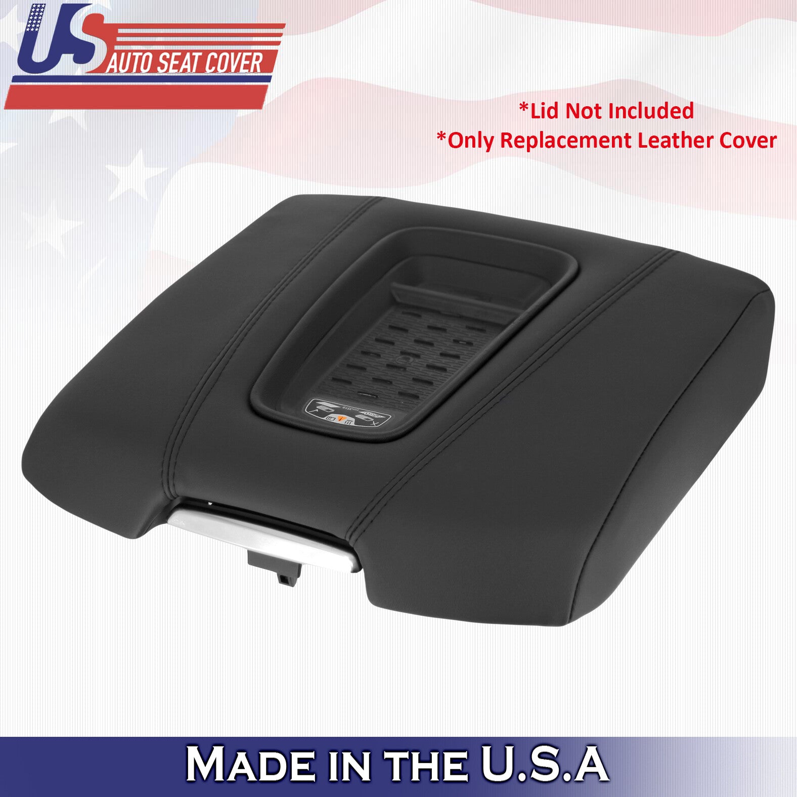 2015-2020 Cadillac Escalade-Leather Center Console Lid Cover-Armrest Compartment