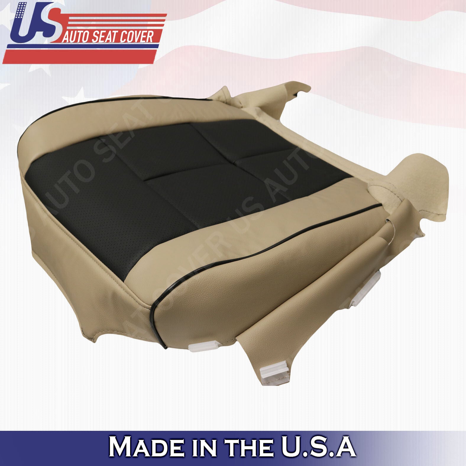Lincoln Navigator 2013 2014 Driver Bottom Perforated Leather two tone Tan Black