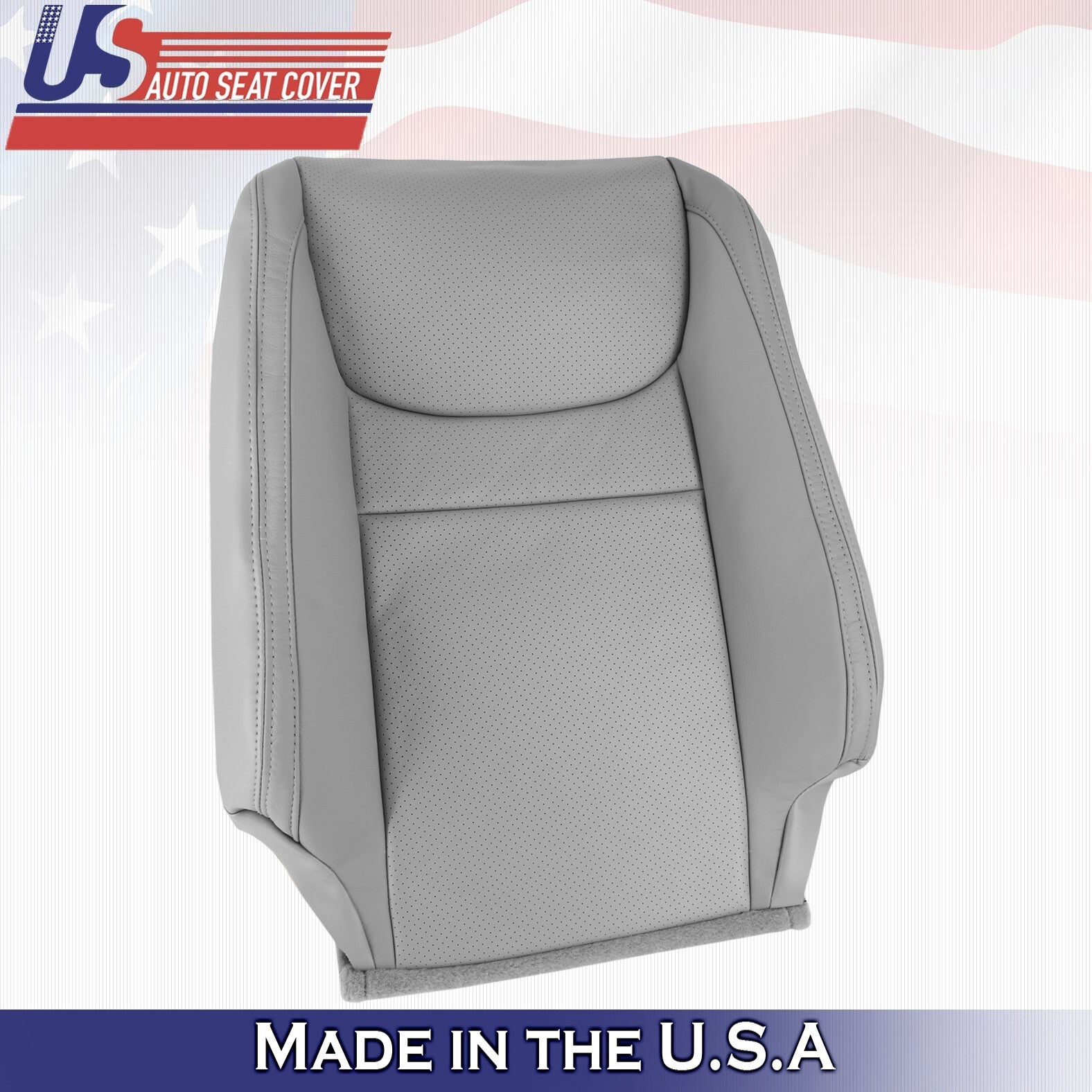 2001 2002 2003 For Toyota Highlander Passenger Top Perf Leather Seat Cover Gray