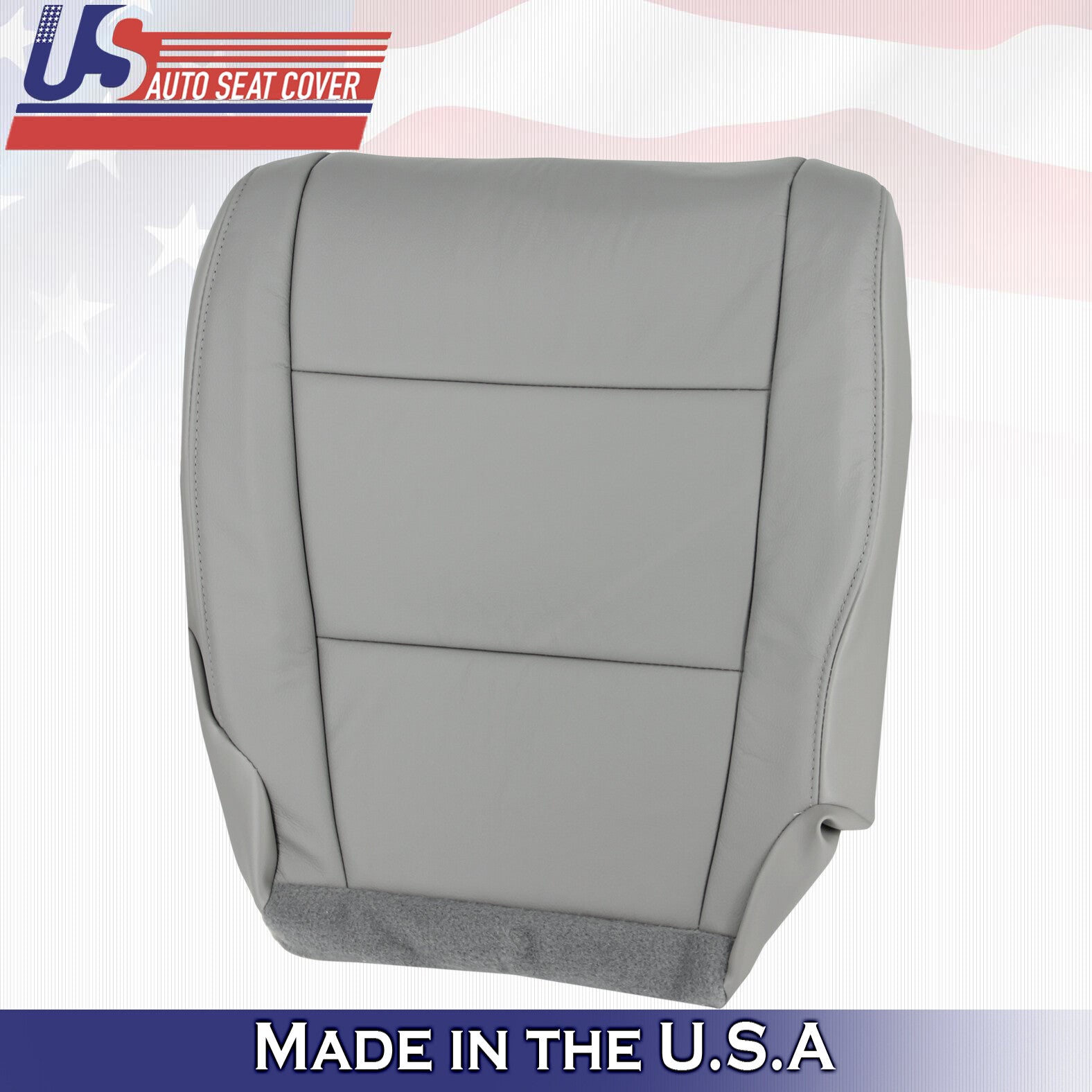 2012 2013 For Honda Pilot Driver Side Bottom Synthetic Leather Seat Cover Gray
