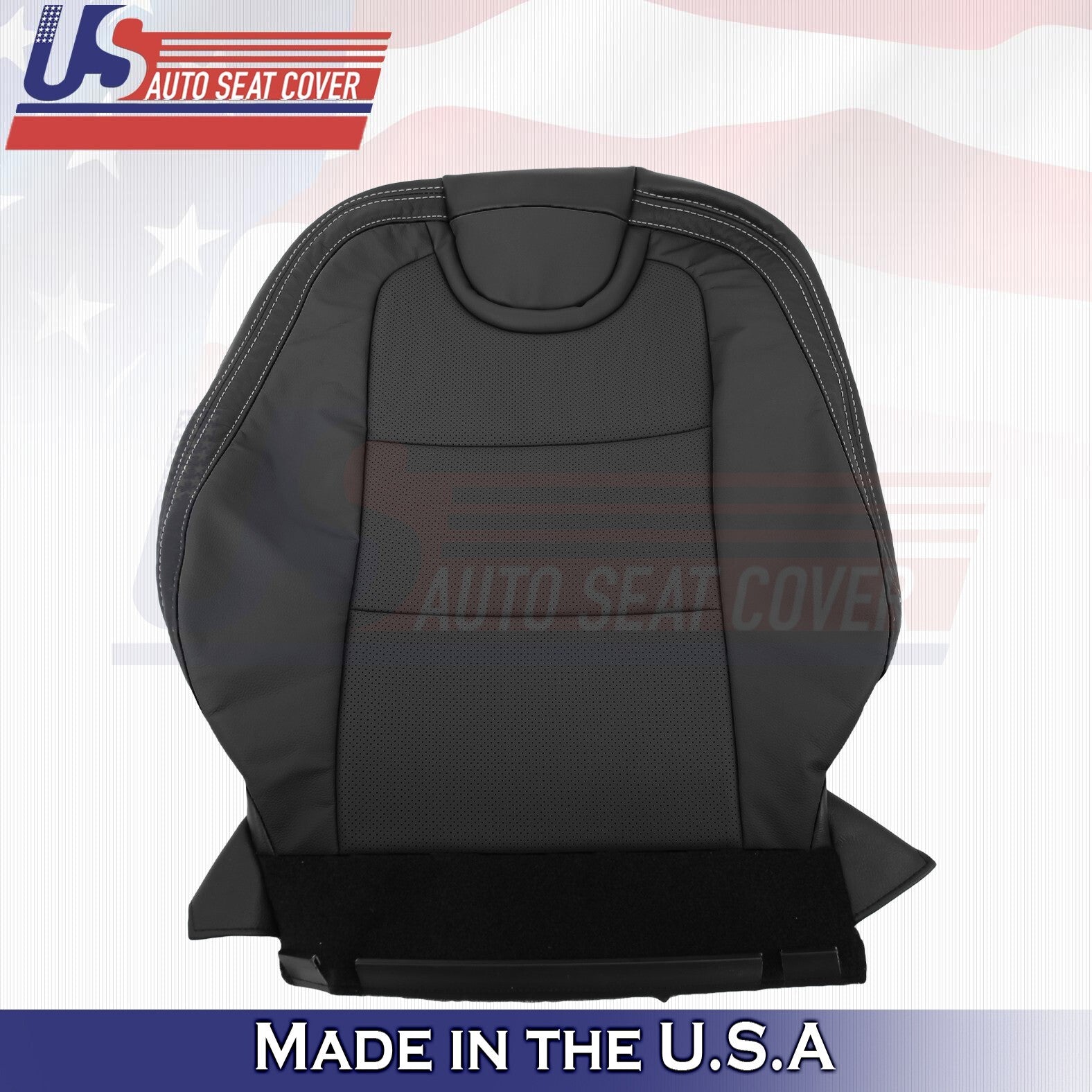 2010-2015 Fits Chevy Camaro Front Driver Side Top Perforated Leather Cover Black