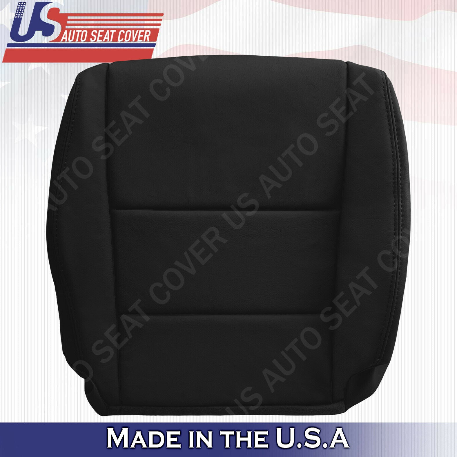 2008 to 2012 For Honda Accord Sedan 2x Top & 2x Bottom Leather Seat Covers Black