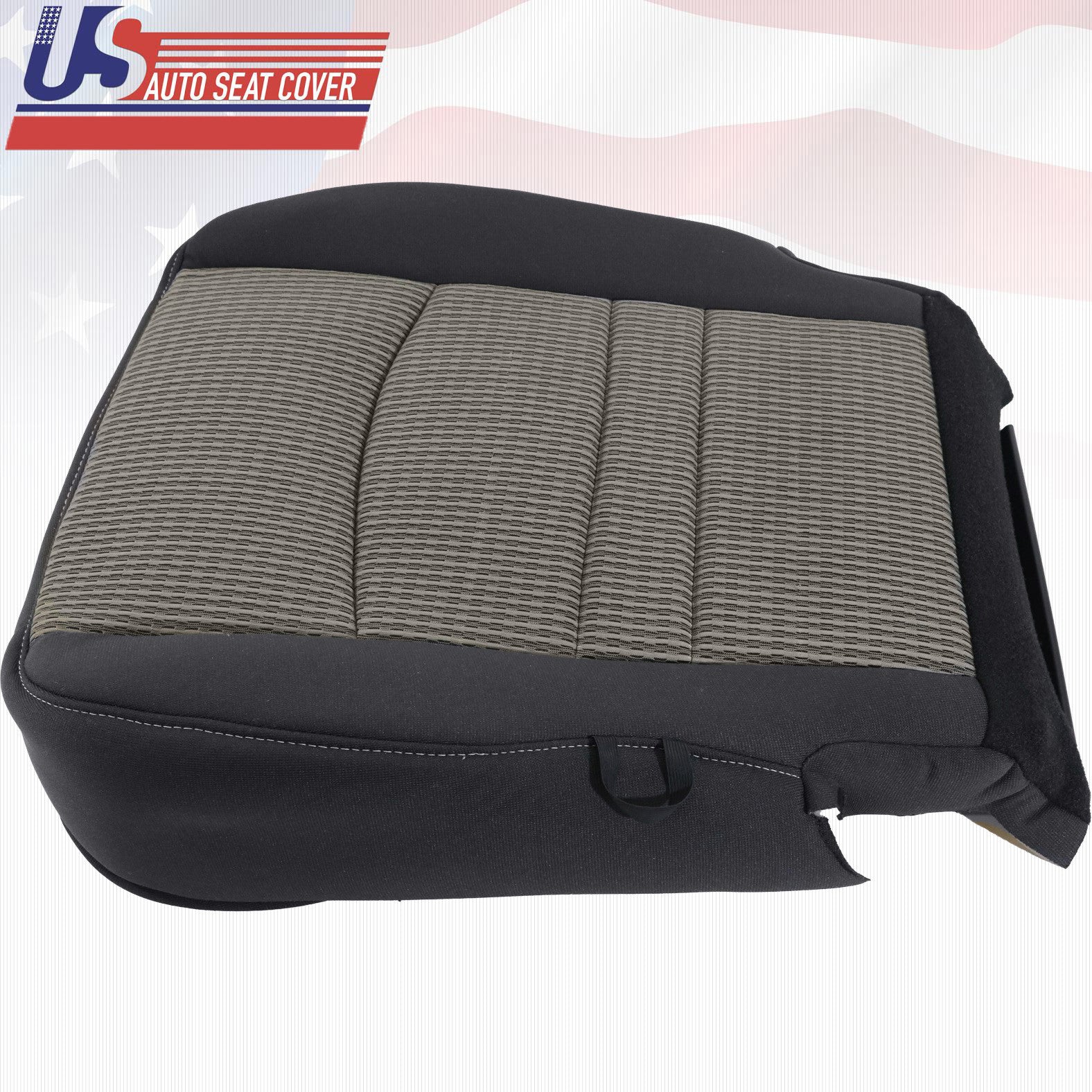 Driver-Passenger Bottoms CLOTH Covers 2tone Gray 2009 to 2012 For Dodge Ram