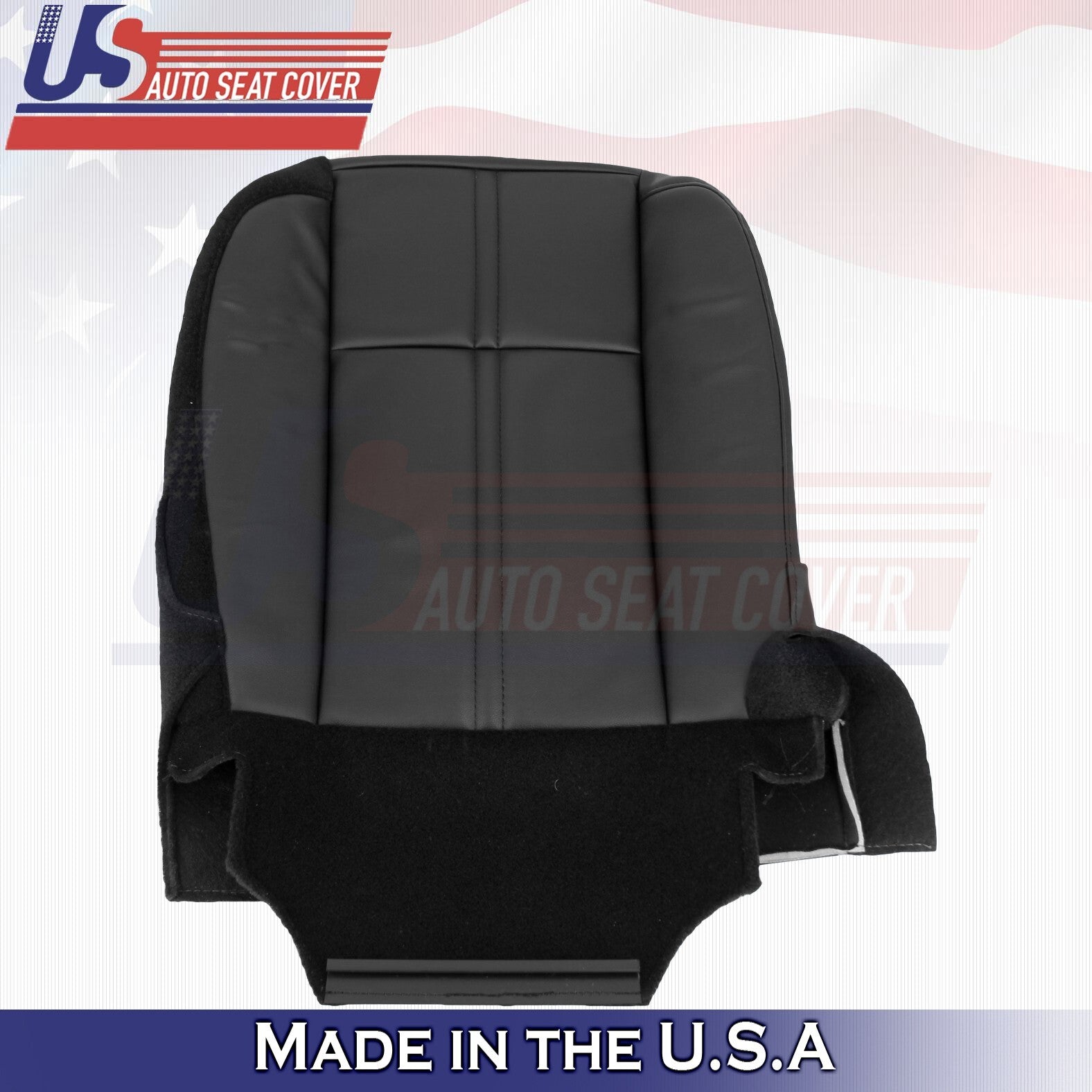 1997 to 2006 Fits Jeep Wrangler Driver & Passenger Bottoms Leather Cover Black