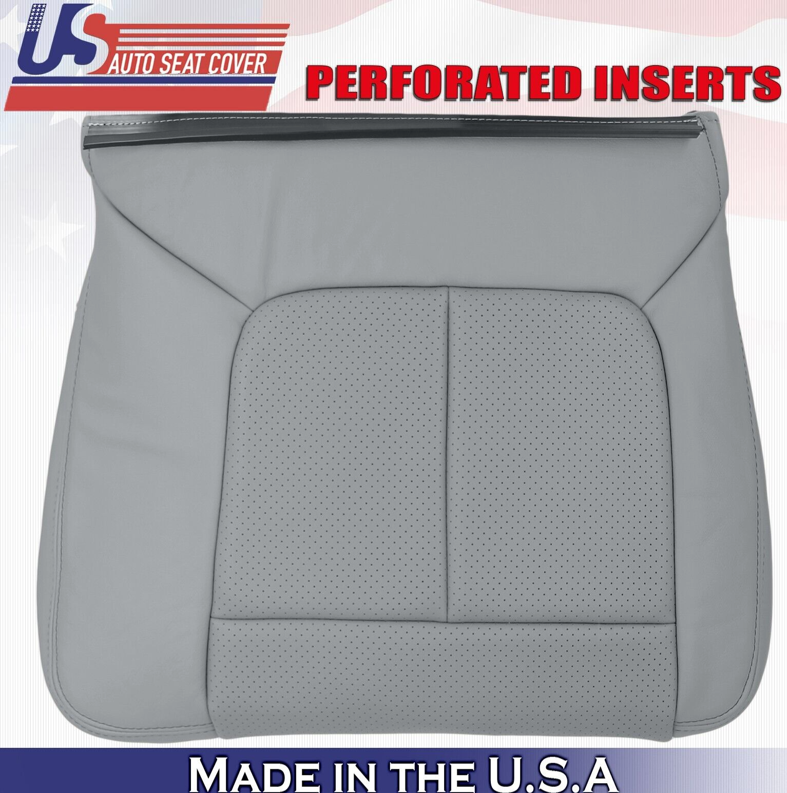 2014 2015 2016 For Ford F450 F550 2nd Row Passenger Bottom Leather Cover Gray