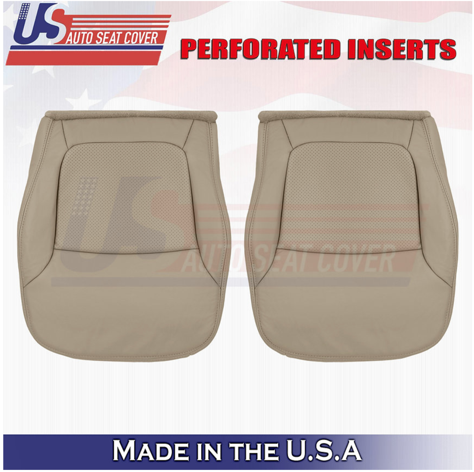 2002 2003 For Front Acura TL Type S Driver & Passenger Bottoms Leather Cover Tan
