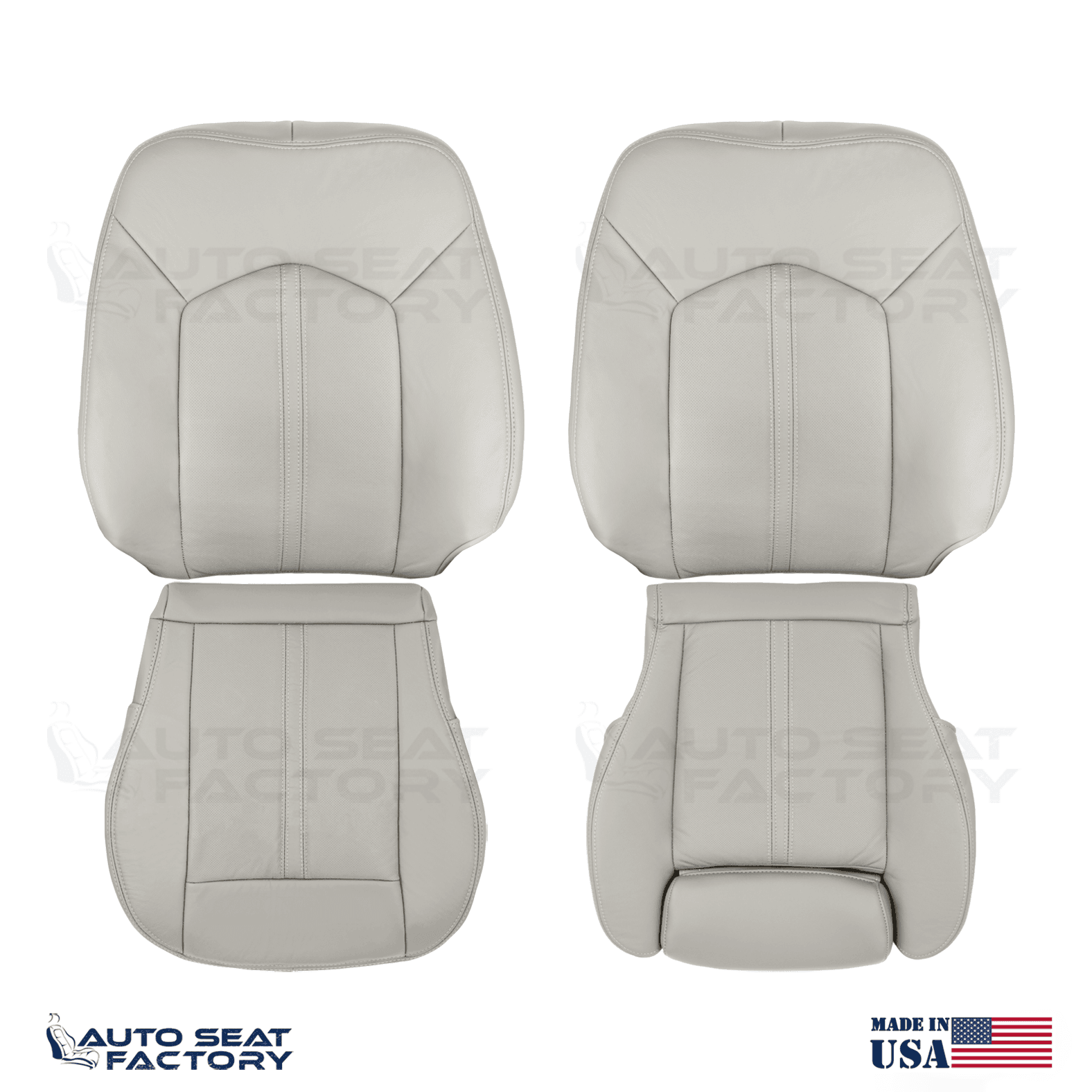 Replacement 2010 - 2016 Fits Cadillac SRX Shale Vinyl Seat Covers, Perforated