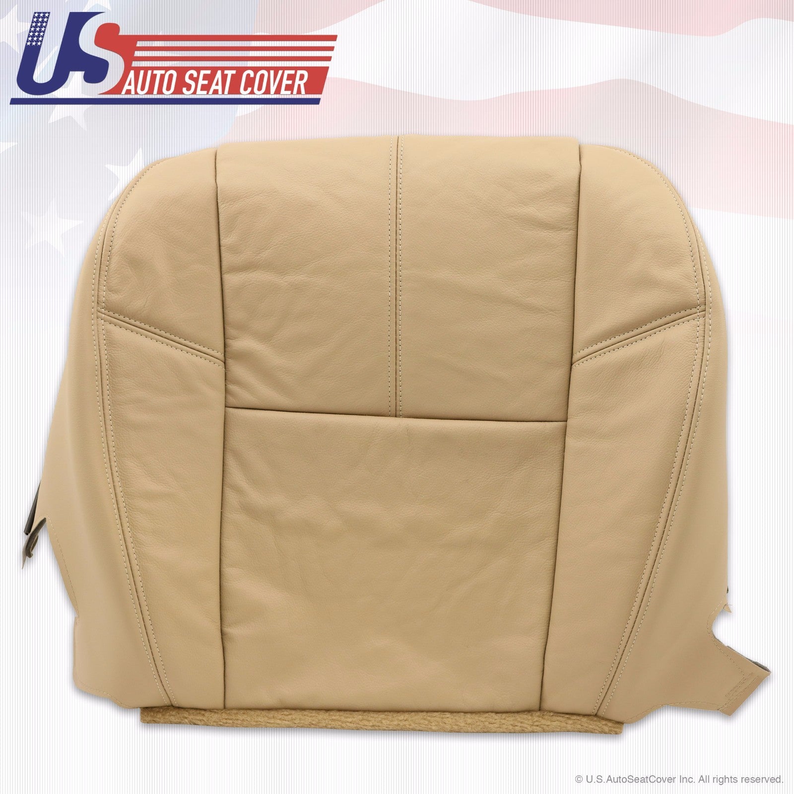 2011 2012 Chevy Silverado 1500 Driver Bottom & Lean Back Leather Seat Cover Tan