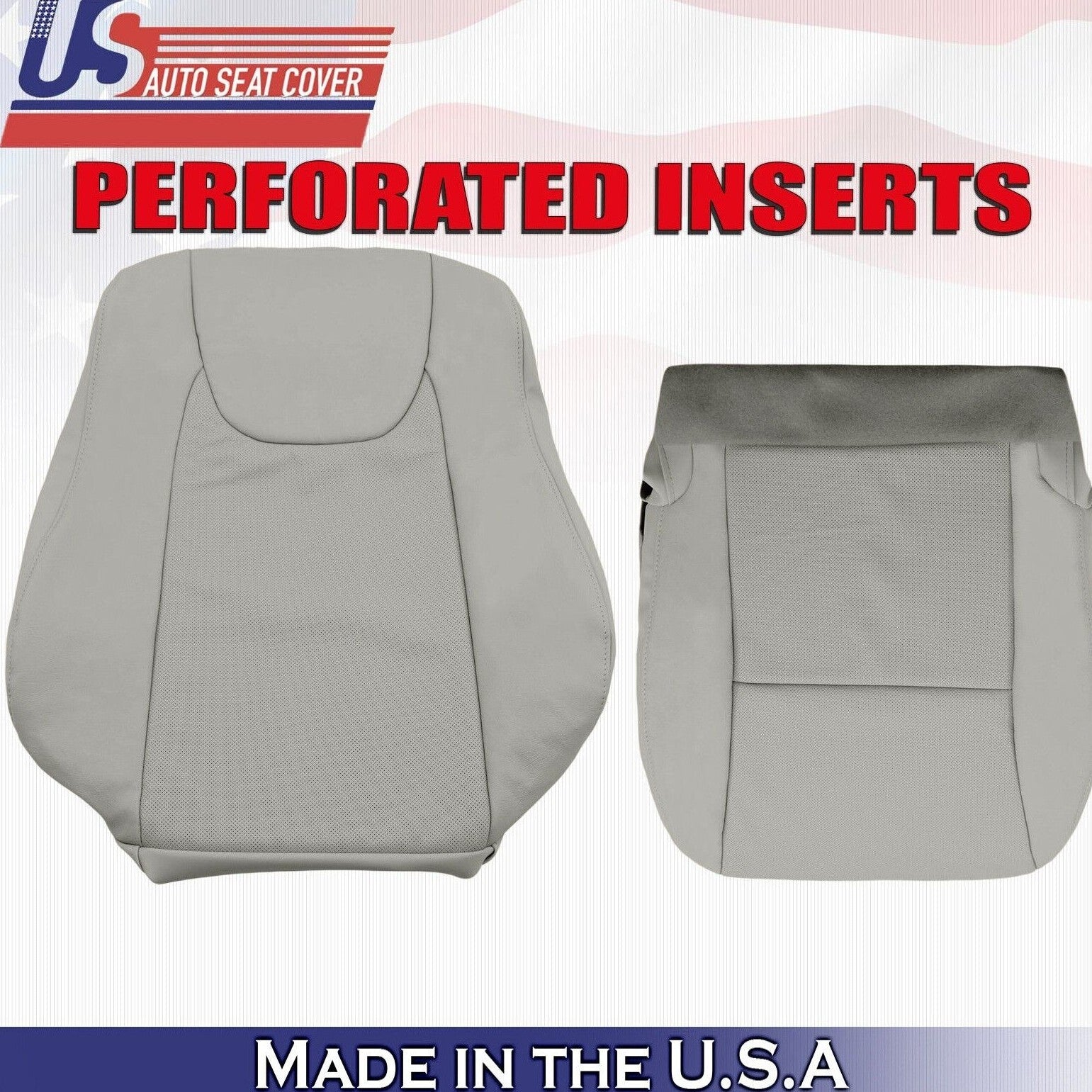 2011 For Lexus RX350 RX450H Driver Top & Bottom Perf Leather Seat Covers Gray