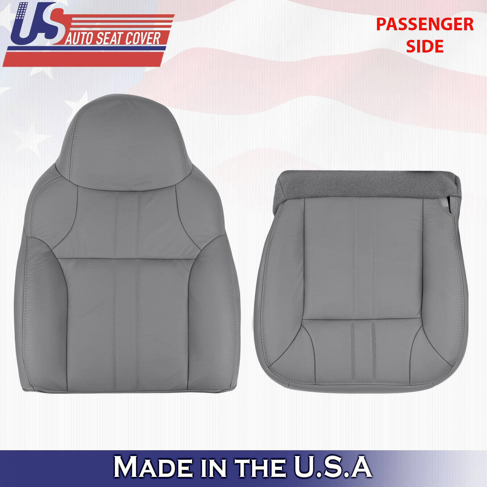 2001 For Ford Excursion Limited XLT Passenger Top & Bottom Leather Covers Gray