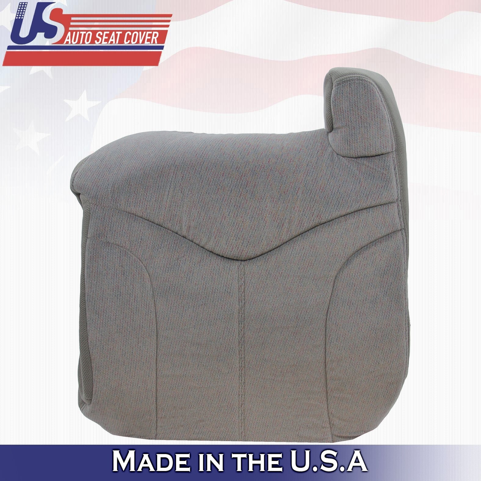 1999 2000 2001 2002 For GMC Yukon Driver Top Cloth Seat Cover Pewter Gray
