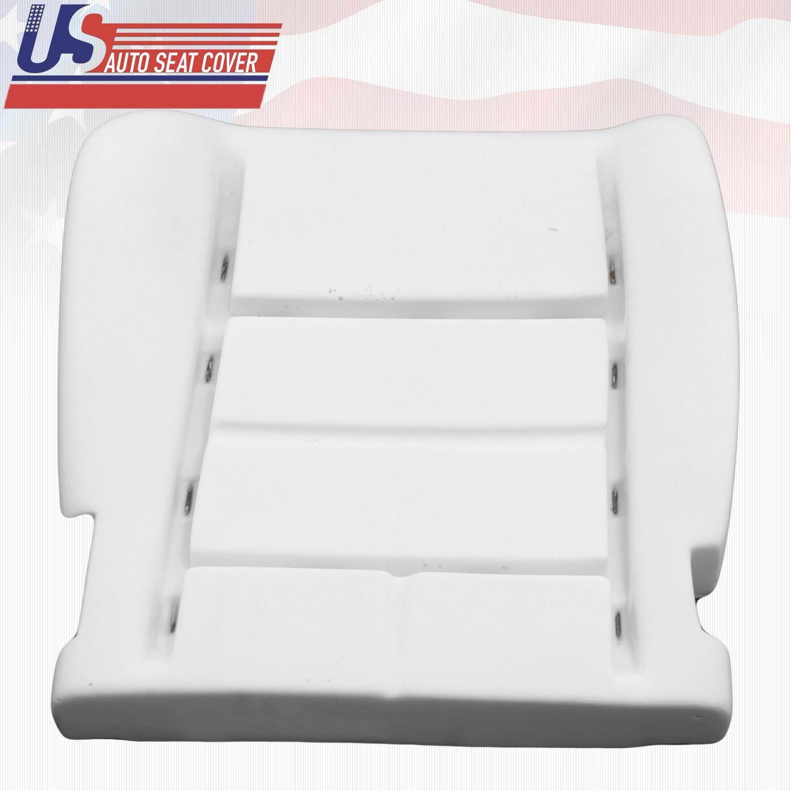 08'-09'-10' Ford F250 Driver Bottom Leather Seat Cover and Foam Seat Cushion-Blk