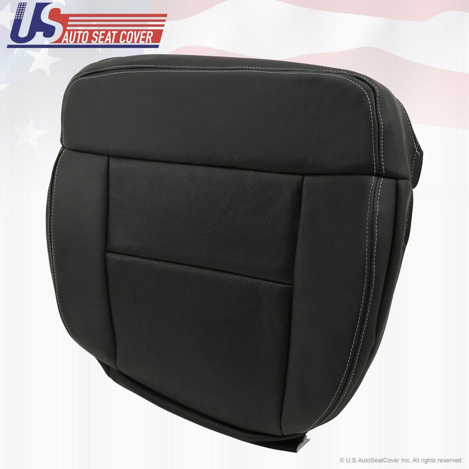 2007 Ford F-150 Lariat Driver Side Bottom Perforated Leather Seat Cover Black