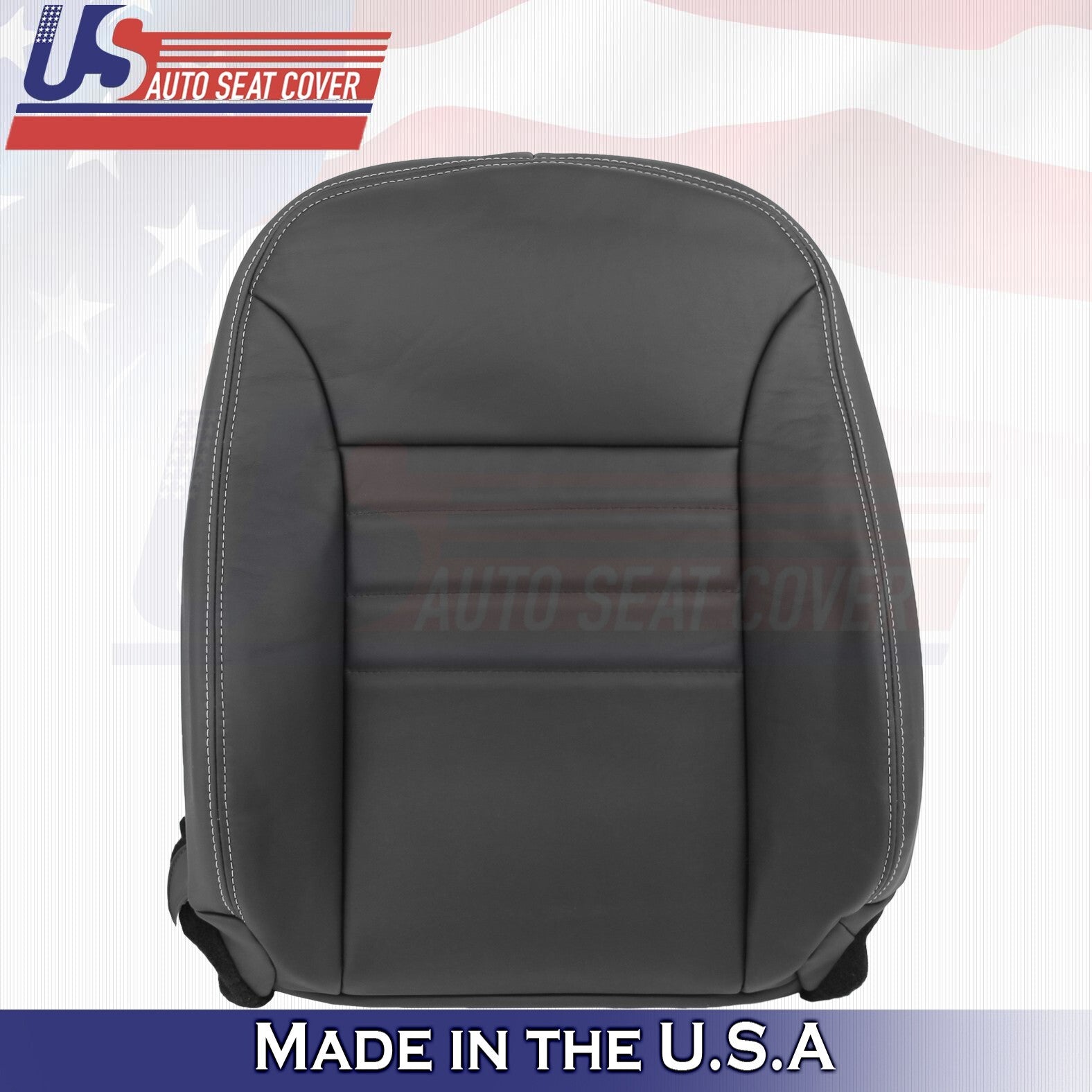 2013 2014 For Dodge Charger SXT Front Passenger Top Leather Seat Cover Black
