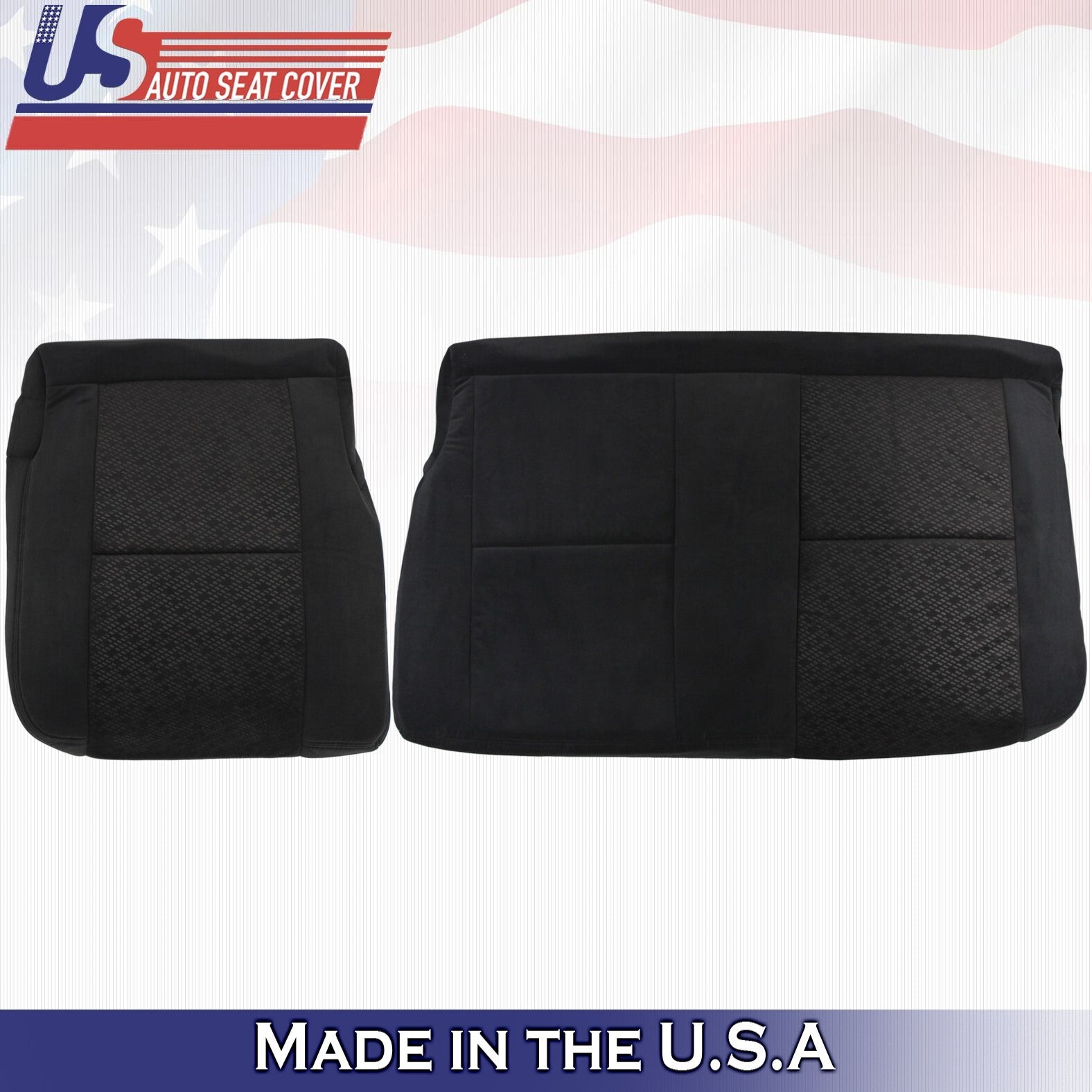 2008 For GMC Sierra 1500 2500 3500 Rear Driver Passenger Bottom Cloth Covers BLK