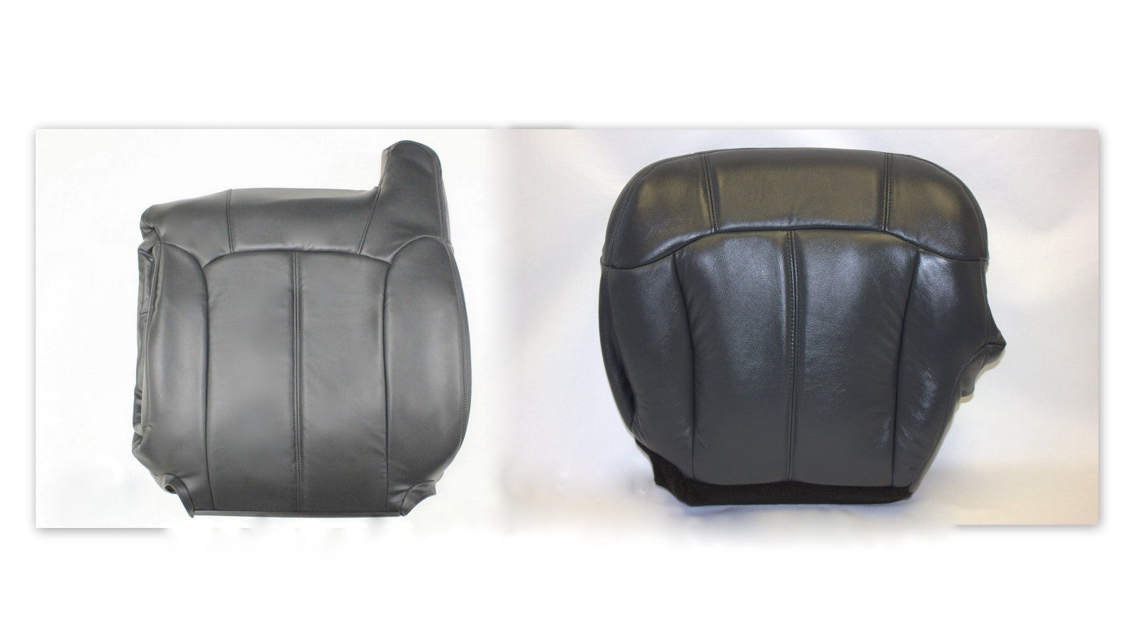 2000 2001 2002 Chevy Silverado Driver Bottom and Top Leather Seat Cover graphite
