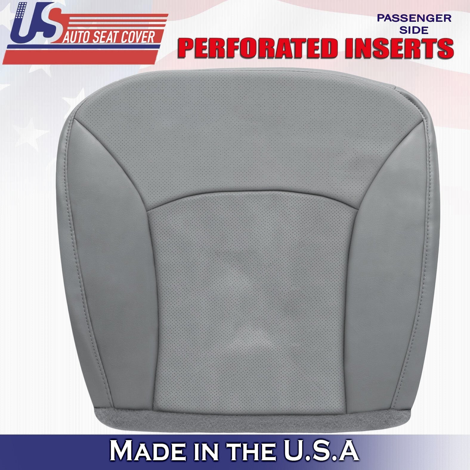 2000 2001 2002 Fits Ford E150 Passenger Top & Bottom Vinyl Perforated Cover Gray