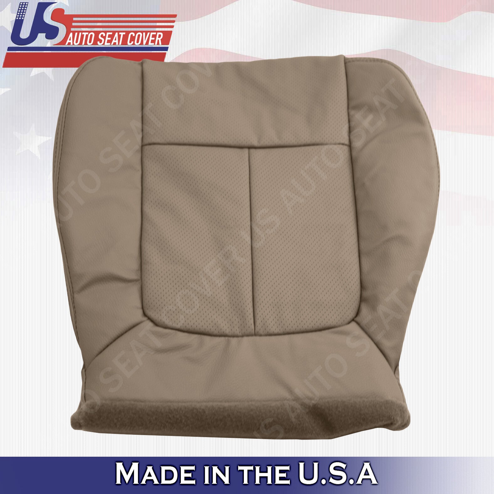 Driver & Passenger Bottoms Leather Covers Tan 2011 to 2014 Fits Ford F150 Lariat