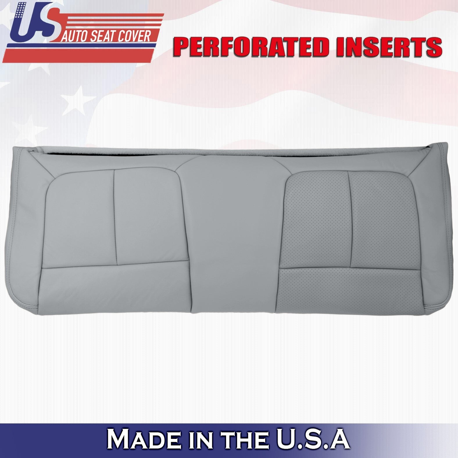 2011 to 2016 For Ford F550 Rear Driver & Passenger 2x Bottom Leather Covers Gray