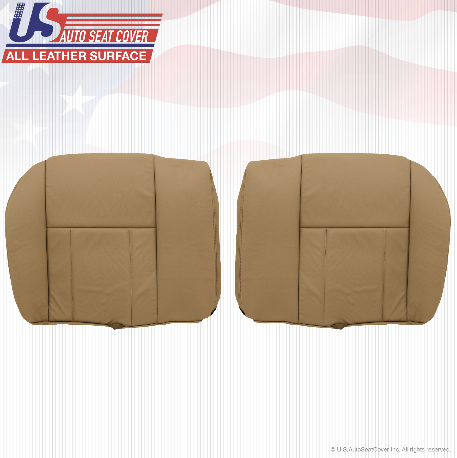 Fit 2002 Toyota 4Runner Rear Driver-Passenger Bottom Leather Seat Cover Oak Tan