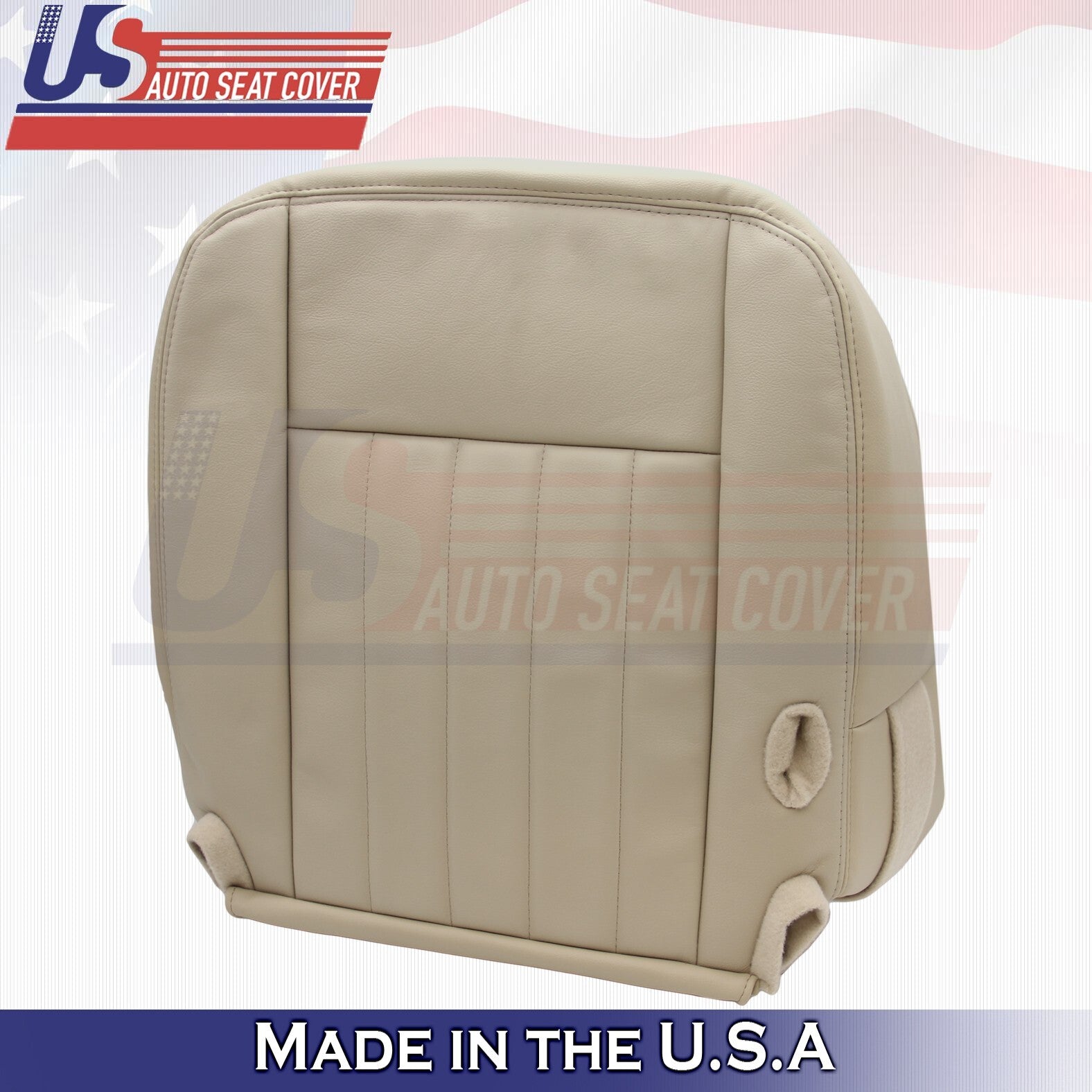 2003 to 2005 Fits Lincoln Town Car Driver Bottom & Top Leather Cover Med Tan